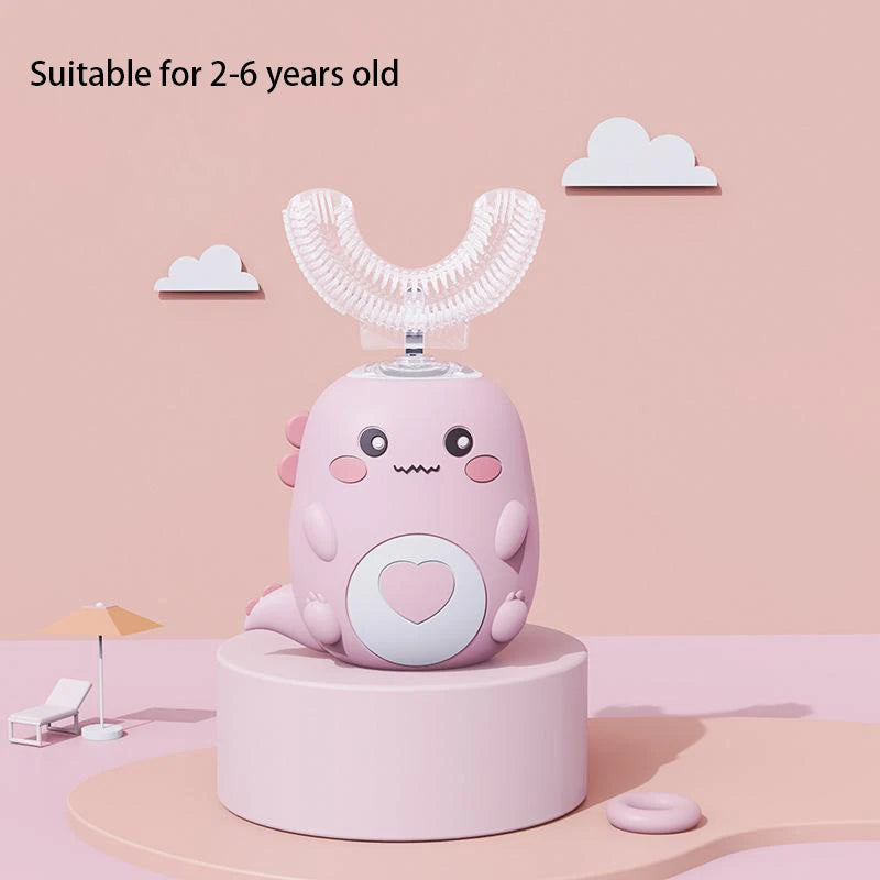 Kids U-Shaped Sonic Electric Toothbrush Children Silicon Toothbrush 360 Degrees Smart Tooth Brush Teeth Whitening for Waterproof