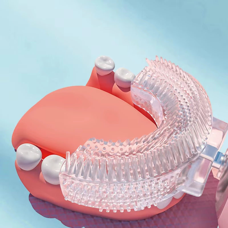 Kids U-Shaped Sonic Electric Toothbrush Children Silicon Toothbrush 360 Degrees Smart Tooth Brush Teeth Whitening for Waterproof