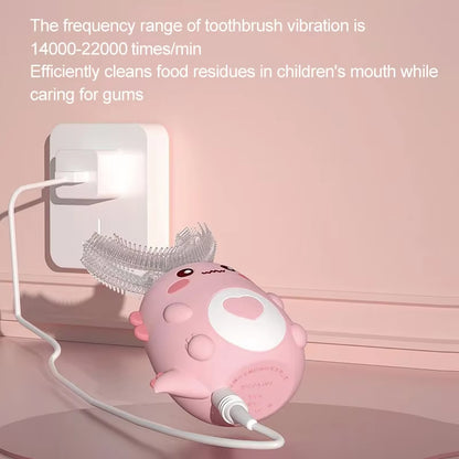 Kids U-Shaped Sonic Electric Toothbrush Children Silicon Toothbrush 360 Degrees Smart Tooth Brush Teeth Whitening for Waterproof